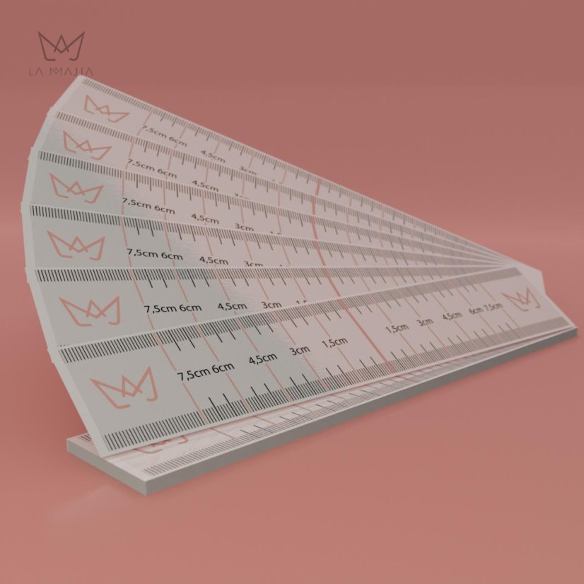 Disposable adhesive rulers for mould alignment